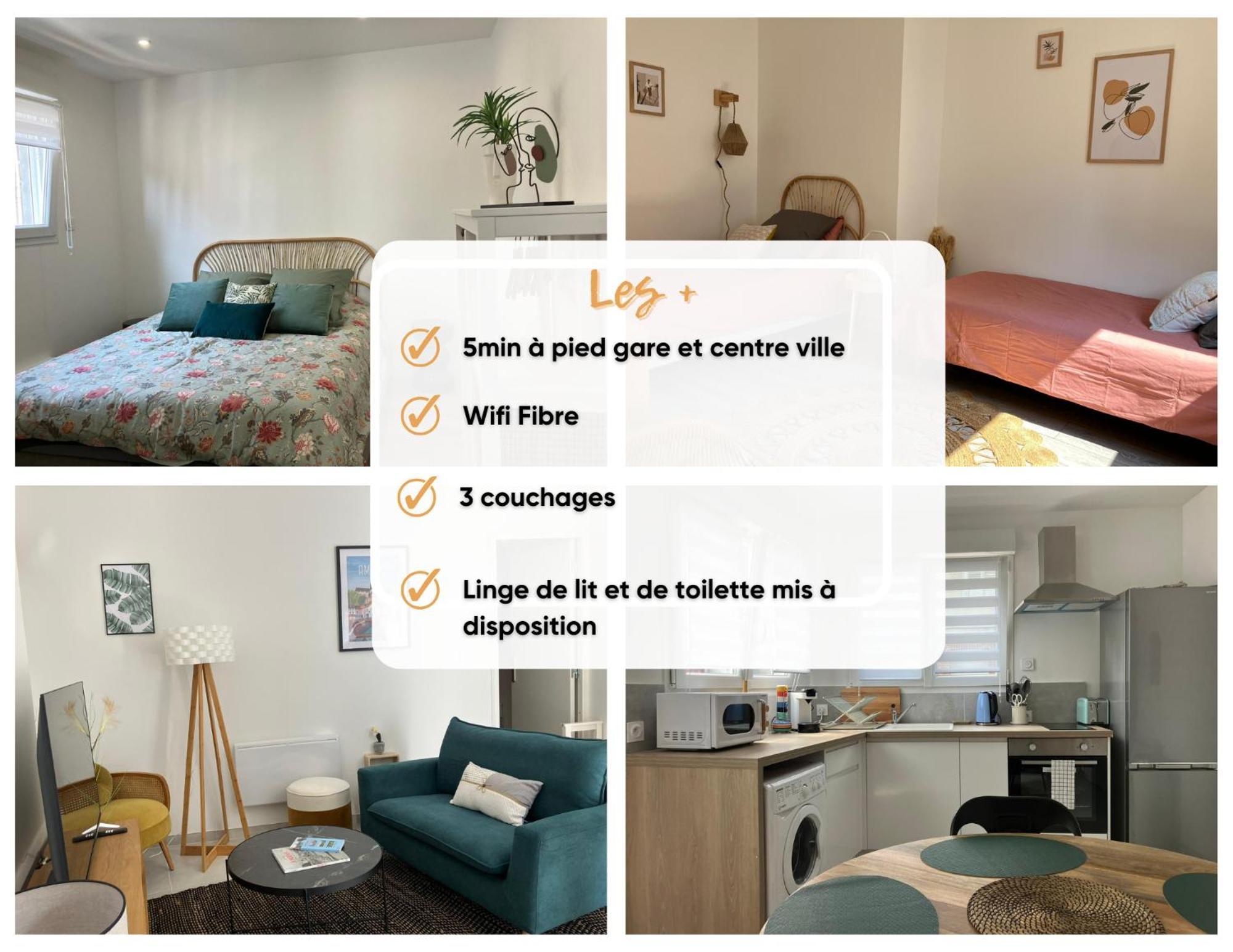 Dewailly, 2 Chambres, 3 Lits, Elegant, 700M Centre Ville Amiens Bagian luar foto