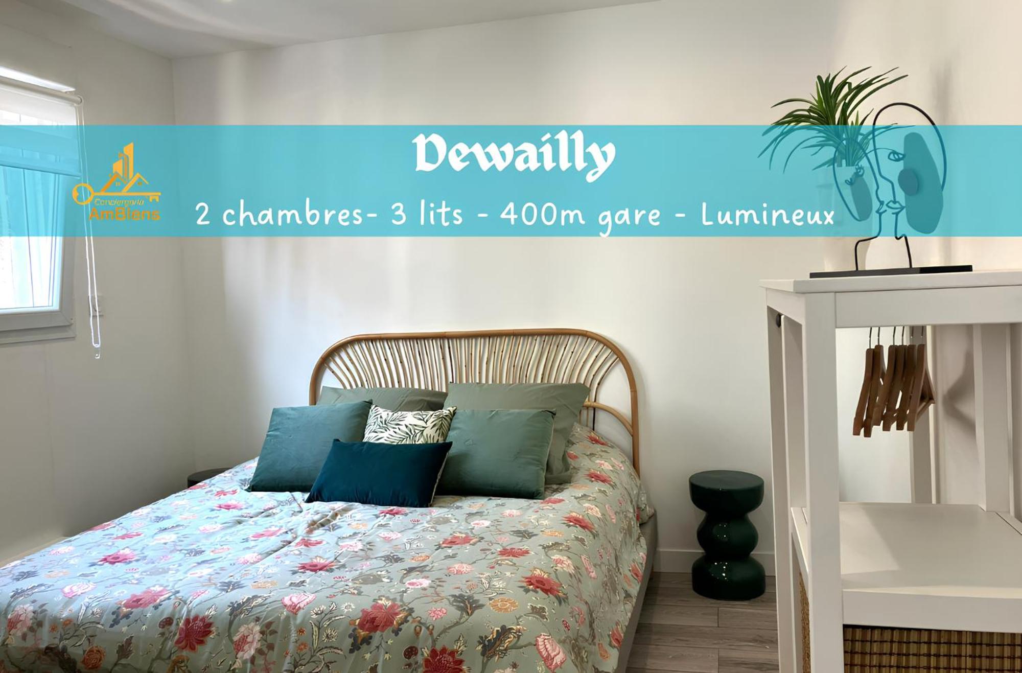 Dewailly, 2 Chambres, 3 Lits, Elegant, 700M Centre Ville Amiens Bagian luar foto